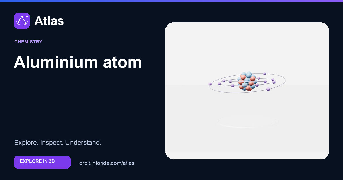 Aluminium atom on Atlas: preview of the educational 3D model
