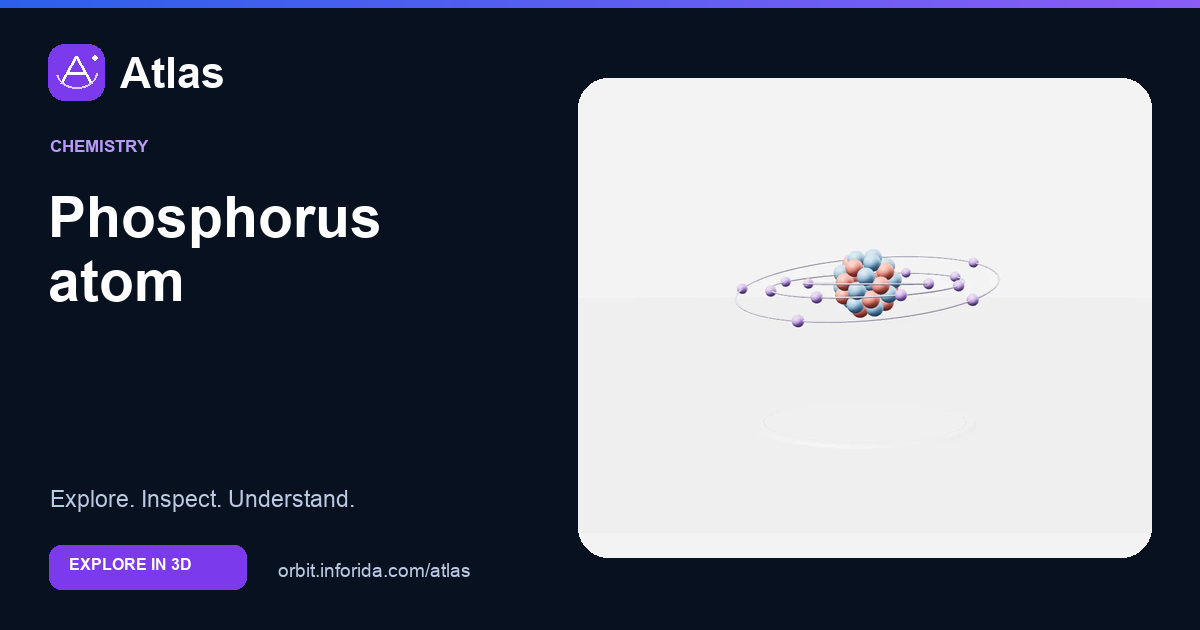 Phosphorus atom on Atlas: preview of the educational 3D model