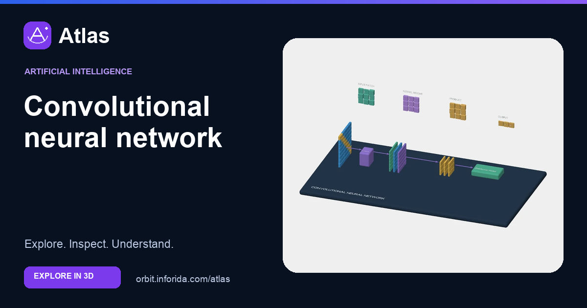 Convolutional neural network on Atlas: preview of the educational 3D model