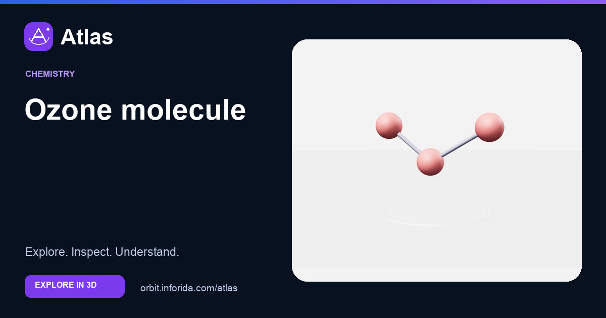 Ozone molecule on Atlas: preview of the educational 3D model
